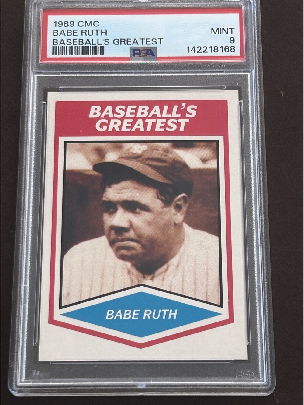 BABE RUTH VINTAGE 1989 CMC BASEBALL’S GREATEST PSA GRADE MINT 9. MLB HOF